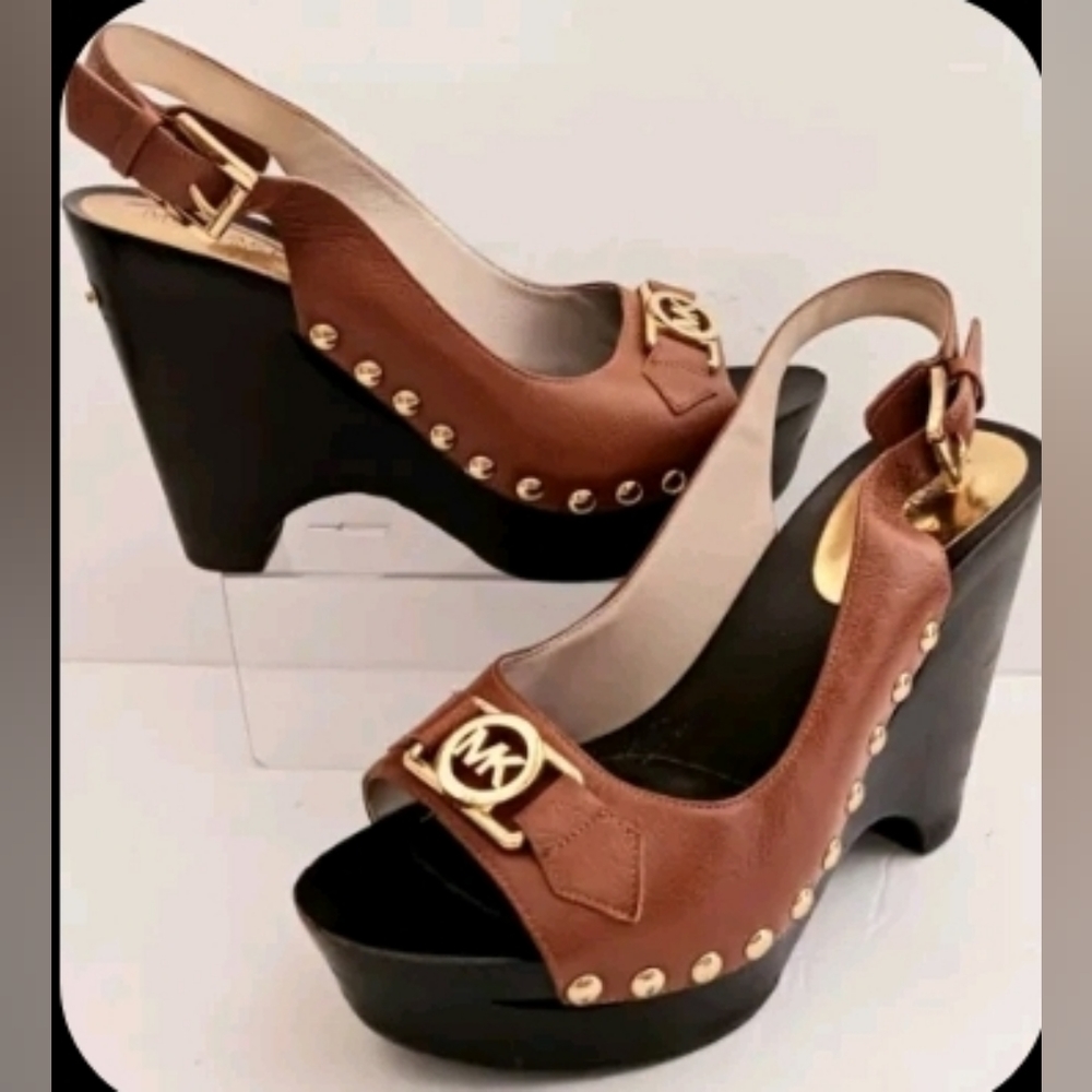 Michael Kors woode wedge platform